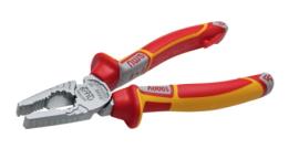 Klešta kombinovana 180 mm 1000 V DIN ISO 5746 sa VDE izolacijom, zonama za ravne i okrugle materijale, ojačanim sečivima i SoftGripp rukohvatima NWS